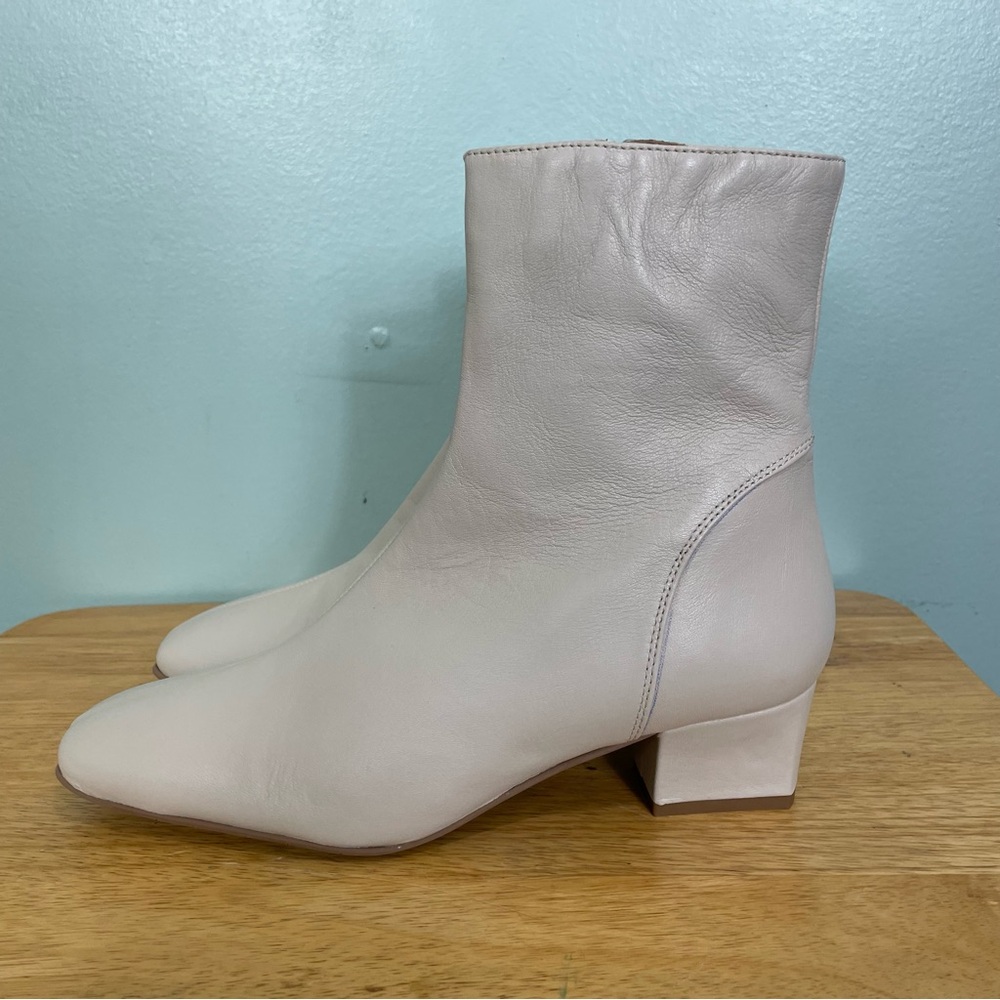 Aquatalia Selini Leather Women’s Boots Booties Cream Ivory Size 10.5 NWOT - Picture 2 of 11
